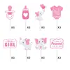 Faixa de Decoração para Chá de Bebê Transfronteiriço Elefante Rosa Menina Primeiro Aniversário Bandeira de Chá de Bebê Topper de Bolo