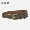 Cinturón Retro Estilo Hong Kong de Gamuza y Cuero Mate para Mujer con Jeans con Cinturón Fino Decorativo de Moda Venta al por Mayor de Fábrica