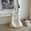 Versátil 2026 Verano Nuevo Flor Hueca Moda Bolso de un Hombro Estilo Coreano Bolso de Lona Gran Capacidad Estilo Artístico Bolso para Mujer