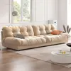 Sofá de Tela de Tecnología Cloud de Lujo Ligero Estilo Italiano, Moderno Simple para Hogar, Departamento Pequeño, Estilo Crema, Sofá Baxter de Celebridad de Internet