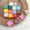 Cuentas Cuadradas de Estrella Pintada de Acrílico con Agujero Recto para Cadena de Teléfono Móvil Colgante Joyería Accesorios Material Venta al por Mayor