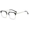 Nuevos Xiaohongshu Mismo Estilo Guapo Montura de Gafas para Cejas Montura de Gafas de Media Montura para Hombre Montura de Gafas de Negocios Gafas Planas Antiluz Azul