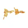 Broche Metálico de Peixe Dourado Corsage Vintage Fashionável Fecho Acessório para Roupa Pino Antiderrapante