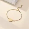 Accesorios Populares de Acero Inoxidable para Prensado de Arena de Múltiples Especificaciones Pulsera Moda Trébol de Cuatro Hojas Mariposa Libélula Corazón de Melocotón Pulsera Pulsera