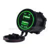 Cargador USB Dual Qc3.0 de Carga Rápida de Aleación de Aluminio Modificado para Coche Nuevo Cargador para Teléfono Móvil de Coche Cargador de Motocicleta