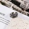 Europa y Estados Unidos nuevo anillo de acero de titanio con espiga de trigo de personalidad moda anillo fresco para hombre joyería hip hop SA1101