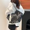 Bolsa Tote de Axila Nova 2025 de Verão, Casual e Estilosa, de Ombro Único, para Estudante Universitário, para Deslocamento, Fresca e de Grande Capacidade