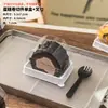Caja de Empaque para Rollo de Pastel Pieza Única Estilo Japonés Floss de Carne Suiza Piel de Tigre Sueño Dragón Rollo Terciopelo Rojo Rebanada Caja Desechable