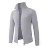 Chaqueta de punto casual con cremallera para hombre 2026 Otoño/Invierno Nuevo Estilo Grueso Cárdigan de punto Ropa para hombre Suéter de lana Moderno