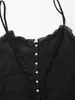 Para Artículo Exclusivo de Venta Caliente Transfronteriza Primavera 2026 Nuevo Estilo Americano Sexy Moda Oscura Ajustado Bordado Transparente Camisola Top