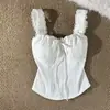 Camisola com Bojo, Afunilada na Cintura, Estilo Garota Quente Puro Desejo, Roupa de Verão, Top Curto sem Mangas para Mulheres
