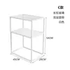 Sala de estar sofá casero mesa de centro pequeña mesa auxiliar vidrio estante de almacenamiento de baño dormitorio pequeño ultraestrecho hierro forjado mesa de noche