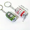Lindo y Creativo Mini Llavero de Botella de Cerveza y Cola Colgante para Bolso Café enlatado Artesanía Regalo Joyería Personalizada