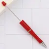 Plumas de Gel Creativas en Stock al por Mayor Cuentas Lindas para Ensartar DIY Bolígrafos de Tinta Bolígrafos de Cuentas Electroplateados UV Bolígrafos de Cuentas con Gradiente de Tres Colores