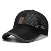 Sombrero de Hombre Verano Malla Bordada Ala Corta Ancha Sombrero de Pesca para Adultos Mayores Sombrero para el Sol Estilo Nuevo