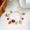 Nueva Venta Caliente Pulsera de Cerezas Temperamento Dulce Pulsera de Cerezas Verano Moda Pulsera de Frutas Venta al por Mayor de Fábrica