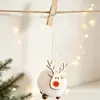 Decorações de Natal sentiram ovelha boneca pingente cordeiro bola alce pingente cena vestido adereços atravessar a fronteira