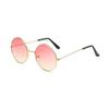 Gafas de Sol de Moda de Marco Metálico de Montura Completa Gafas Hippies para Adultos Niños Gafas Redondas Retro de Color
