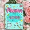 Suministro Exclusivo Transfronterizo de Cuadernos Espiral 2026-2028, Cuaderno Espiral Planificador Anual Floral Minimalista