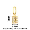 Nuevo Colgante de Acero Inoxidable Letra Zirconia Venta Caliente Accesorios para Collares Pendientes DIY 26 Dijes de Letras Inglesas A-Z
