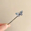 Pinza para el pelo de mariposa de lujo de alta gama con goteo de aceite, pasador de moda y exquisito estilo coreano, pinza de moda y elegante para flequillo y mechones.