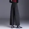 Pantalones Rectos de Lana de Moda para Viajar para Mujer 2026 Otoño Invierno Nuevos Pantalones Anchos de Nueve Décimas Partes Sueltos Pantalones Casuales Elegantes Versátiles