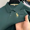 Camiseta de Manga Corta de Algodón Puro para Hombre Verano 2026 Nuevo Estilo Camisa Polo Casual para Hombre Solapa Bordada Manga Media