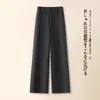 Pantalones de Lana de Pierna Ancha para Mujer, Estilo Invierno Nuevo, Pantalones Casuales 2026 Estilo Perezoso Versátil Cómodos Sueltos Rectos Adelgazantes