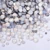 Strass de Tamanhos Mistos Ss3-Ss16 com Verso Plano para Capas de Celular, Strass de Vidro Cristal DIY para Arte de Unhas Criativa, Acessórios Decorativos Mistos