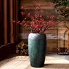 Jarrón Grande de Pie de Cerámica Jingdezhen, Decoración Estilo Wabi-Sabi Vintage Desgastado, Adorno para Arreglo Floral de Estudio de Hotel, Envío Gratis