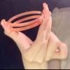 Pulseira Pequena Chapeuzinho Vermelho Imitação Jade Mesmo Sino Tira Redonda Vidro Grosso Sino de Uma Etapa Pulseira Melhor Amiga Pulseira Flor de Pêssego