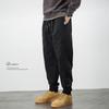 Pantalones casuales color caqui para hombre, holgados, de talla grande, para primavera y otoño, de algodón puro, a la moda, para primavera y otoño.