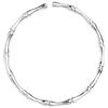 Nuevo Pulsera de Bambú para Mujer, Diseño Abierto Sólido, Estilo Juvenil, Estilo Étnico Plateado, Pulsera de Plata Pura, Regalo de Cumpleaños para Novia
