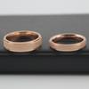 Anillo coreano de acero de titanio esmerilado para parejas, oro rosa, arena de perlas, acero inoxidable, venta al por mayor