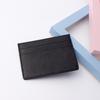 Cartera para Monedas de Cuero Genuino Ultradelgada Estilo Japonés Piel de Vaca de Primera Capa Mini Tarjetero Cartera Compacta de Viaje Portatarjetas Pinza para Billetes