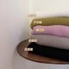 Suéter de cuello medio para niña Primavera y Otoño Nuevo Elástico Cálido de Punto Camisa Pulóver de Color Sólido para Niño Camisa Base Suave y Sedosa Moderna