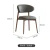 Silla de comedor moderna de lujo ligero de diseño nórdico de madera maciza, silla simple de madera natural para café, ocio, hogar, comedor con respaldo