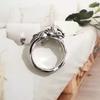 Anillo de pareja para hombre y mujer de oro de arena de Vietnam, dragón y fénix, anillo abierto ajustable, grifo en relieve, dominante, venta al por mayor de fábrica de anillos