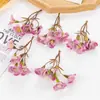 Flor de simulação 3 galhos rosa pequena flor de seda diy grinalda feita à mão broche flor de cabeça material flor de casamento decoração de parede de flores atacado