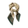 Cadena de herradura de metal seda artificial color champán bufanda cuadrada de 70 cm para el pelo de mujer accesorio de decoración para bolsa camisa