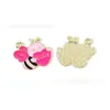 Día de San Valentín Corazón de Amor Aceite Goteando Joyería Accesorios Pulsera DIY Colgante Cadena de Teléfono Móvil Colgante de Llavero Hecho a Mano