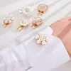 Botones de Puño Flor de Perla con Goteo de Aceite Simples y Versátiles Accesorios de Botón Decoración de Ropa Aleación de Zinc Materiales de Accesorios para Joyería DIY