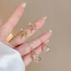 Brincos Agulha de Prata de Dongdaemun, Coreia do Sul, Apresentando Design de Água-viva do Mar Profundo, Design Moderno e Criativo, Estilo de Nicho Doce e Descolado