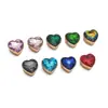 Nuevos Remaches de Diamante de Vidrio Coloridos, Redondos con Forma de Corazón, con Forma de Gota de Agua, Cuadrados de Aleación para Collares de Mascotas, Cajas, Adornos de Diamante de Cristal