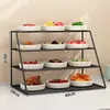 Prateleira de armazenamento para bancada de cozinha, escorredor de louças multicamadas com função de drenagem, perfeito para organizar ingredientes e louças, um organizador de cozinha indispensável