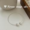 Corea del Sur ins Wind Blogger Misma joyería de plata S925 Pulsera de cuentas torcidas de plata esterlina Estilo muy simple Estilo apilado Mujeres