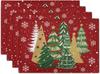 Temu Jit Jogos Americanos de Linho Quadrados para o Natal Atmosfera Festiva Layout de Festa Embelezamento de Toalha de Mesa