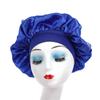 Suministro transfronterizo de gorra redonda de ala ancha elástica de color gorra de dormir de seda de color sólido césped de salón de belleza gorra para quimioterapia