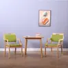 Mesas y Sillas de Comedor de Madera Maciza para Residencias de Ancianos y Centros de Enfermería, Muebles para Personas Mayores, Apartamentos Adaptados para el Envejecimiento, Mesas y Sillas