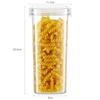 Jarra selada de grau alimentício macarrão de cozinha transparente de plástico grande material de armazenamento de jarra caixa de armazenamento de grãos de grande capacidade